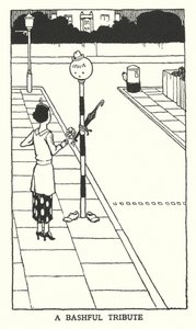 En blyg hyllning (litho) av William Heath Robinson