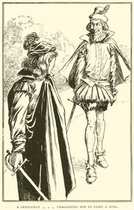 En gentleman ? utmanade honom att utkämpa en duell av William Heath Robinson