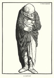 En lagkatt (litho) av William Heath Robinson