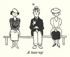 En kasta upp (litho) av William Heath Robinson