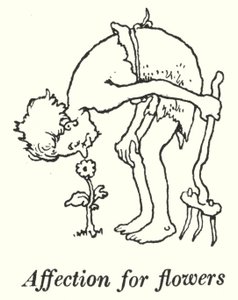 Tillgivenhet för blommor (litho) av William Heath Robinson