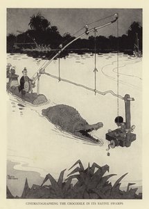 Filmar krokodilen i dess inhemska träsk av William Heath Robinson