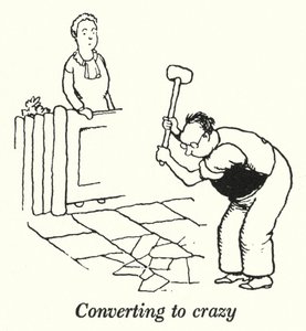 Konverterar till galen (litho) av William Heath Robinson