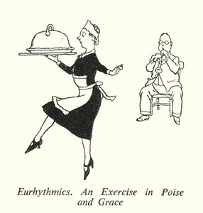 Eurhythmics, An Exercise in Poise and Grace (litho) av William Heath Robinson