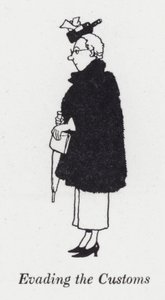 Undvika tullen (litho) av William Heath Robinson