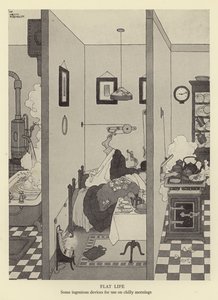 Platt liv, några geniala enheter för användning på kyliga morgnar av William Heath Robinson