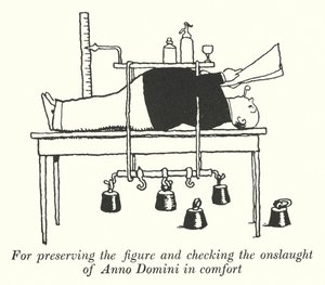 För att bevara figuren och kontrollera Anno Dominis angrepp i komfort (litho) av William Heath Robinson