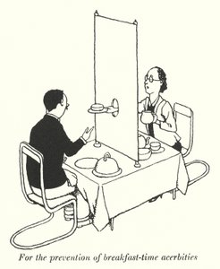 För att förebygga bräckligheter vid frukosttid (litho) av William Heath Robinson