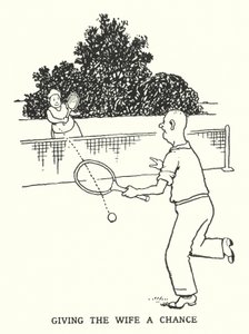 Ge frun en chans (litho) av William Heath Robinson