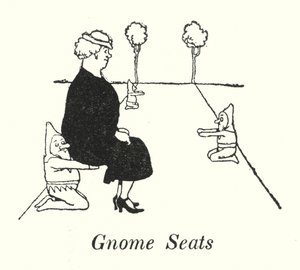 Gnome-stolar (litho) av William Heath Robinson