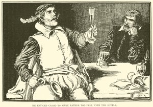 Han lockade Cassio att göra sig lite för fri med flaskan av William Heath Robinson