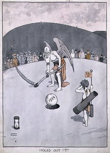 "Holed Out", en illustration från "The Bystander" av William Heath Robinson