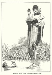 Jag ska göra dem till en ganska lång predikan (litho) av William Heath Robinson