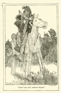 Illustration för Don Quijote (litho) av William Heath Robinson