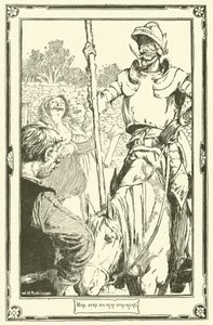 Illustration för Don Quijote (litho) av William Heath Robinson