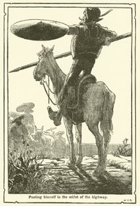 Illustration för Don Quijote (litho) av William Heath Robinson