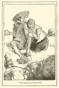 Illustration för Don Quijote (litho) av William Heath Robinson