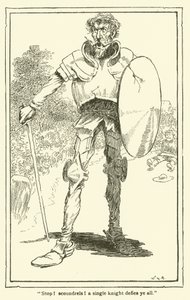 Illustration för Don Quijote (litho) av William Heath Robinson