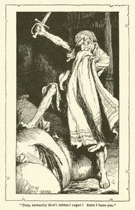 Illustration för Don Quijote (litho) av William Heath Robinson