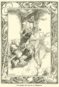Illustration för Don Quijote (litho) av William Heath Robinson