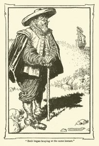Illustration för Don Quijote (litho) av William Heath Robinson