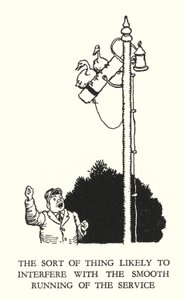 Illustration för Railway Ribaldry av W Heath Robinson (litho) av William Heath Robinson