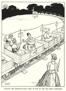 Illustration för Railway Ribaldry av W Heath Robinson (litho) av William Heath Robinson