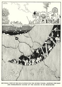 Illustration för Railway Ribaldry av W Heath Robinson (litho) av William Heath Robinson