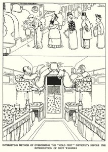 Illustration för Railway Ribaldry av W Heath Robinson (litho) av William Heath Robinson