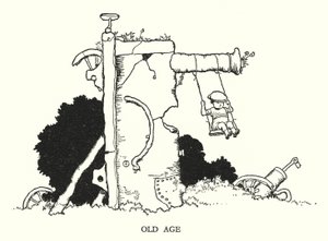 Illustration för Railway Ribaldry av W Heath Robinson (litho) av William Heath Robinson