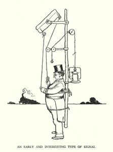 Illustration för Railway Ribaldry av W Heath Robinson (litho) av William Heath Robinson