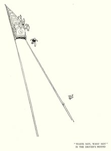 Illustration för Railway Ribaldry av W Heath Robinson (litho) av William Heath Robinson