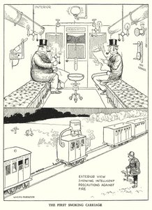 Illustration för Railway Ribaldry av W Heath Robinson (litho) av William Heath Robinson