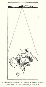 Illustration för Railway Ribaldry av W Heath Robinson (litho) av William Heath Robinson