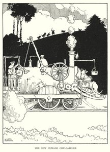 Illustration för Railway Ribaldry av W Heath Robinson (litho) av William Heath Robinson