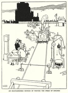 Illustration för Railway Ribaldry av W Heath Robinson (litho) av William Heath Robinson