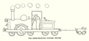 Illustration för Railway Ribaldry av W Heath Robinson (litho) av William Heath Robinson