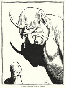 Omedelbart dök anden upp (gravyr) av William Heath Robinson
