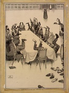 Inspektera strumpor på julafton (bläck och tvätt) av William Heath Robinson