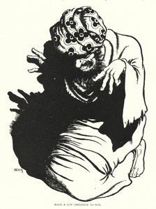 Gjorde en låg hyllning till honom (gravyr) av William Heath Robinson
