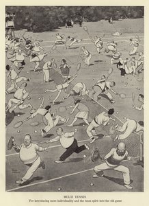 Multitennis, för att introducera mer individualitet och laganda i det gamla spelet av William Heath Robinson