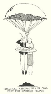 Praktisk flygteknik i komfort för gifta människor (litho) av William Heath Robinson