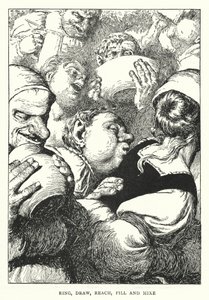 Ring, rita, nå, fyll och blanda (litho) av William Heath Robinson
