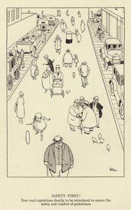 Säkerheten först! Nya vägregler kommer inom kort att införas för att säkerställa säkerhet och komfort för fotgängare av William Heath Robinson
