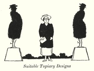 Lämpliga Topiary Designs (litho) av William Heath Robinson