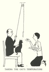 Ta kattens temperatur (litho) av William Heath Robinson
