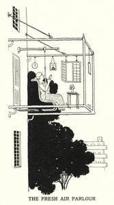 The Fresh Air Parlor (litho) av William Heath Robinson