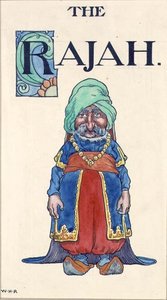 The Rajah (akvarell på papper) av William Heath Robinson