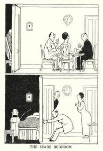 Det extra sovrummet (litho) av William Heath Robinson