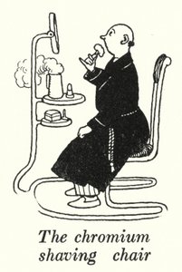 Rakstolen i krom (litho) av William Heath Robinson